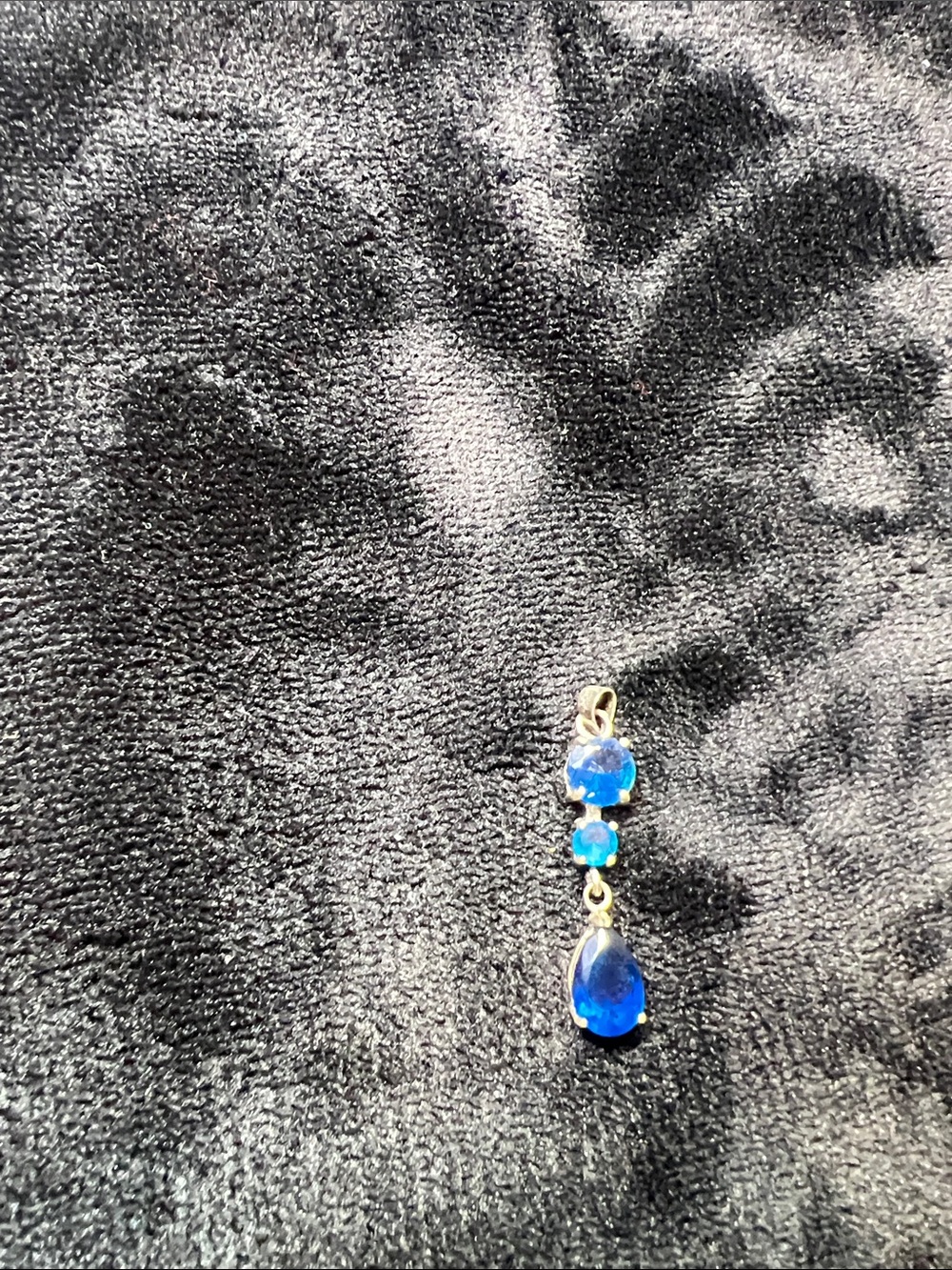 Blue Teardrop Pendant Necklace Charm - Women Jewelry